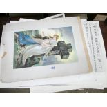 A large quantity of assorted unframed prints
