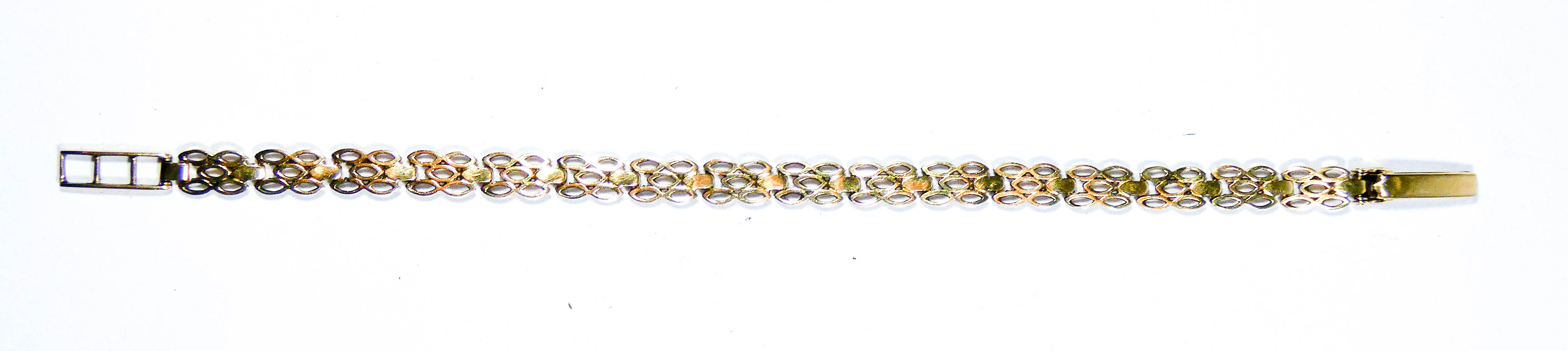 9ct yellow gold fancy link bracelet with snap clasp, weight 8.
