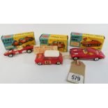 Three boxed Corgi toy model cars to include: Ferrari Formula 1 Grand Prix racing car Model number
