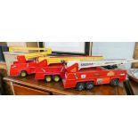 Three various model fire engines all Tonka toys