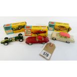Three boxed Corgi toy cars to include the Ford Console Classic Model number 234,