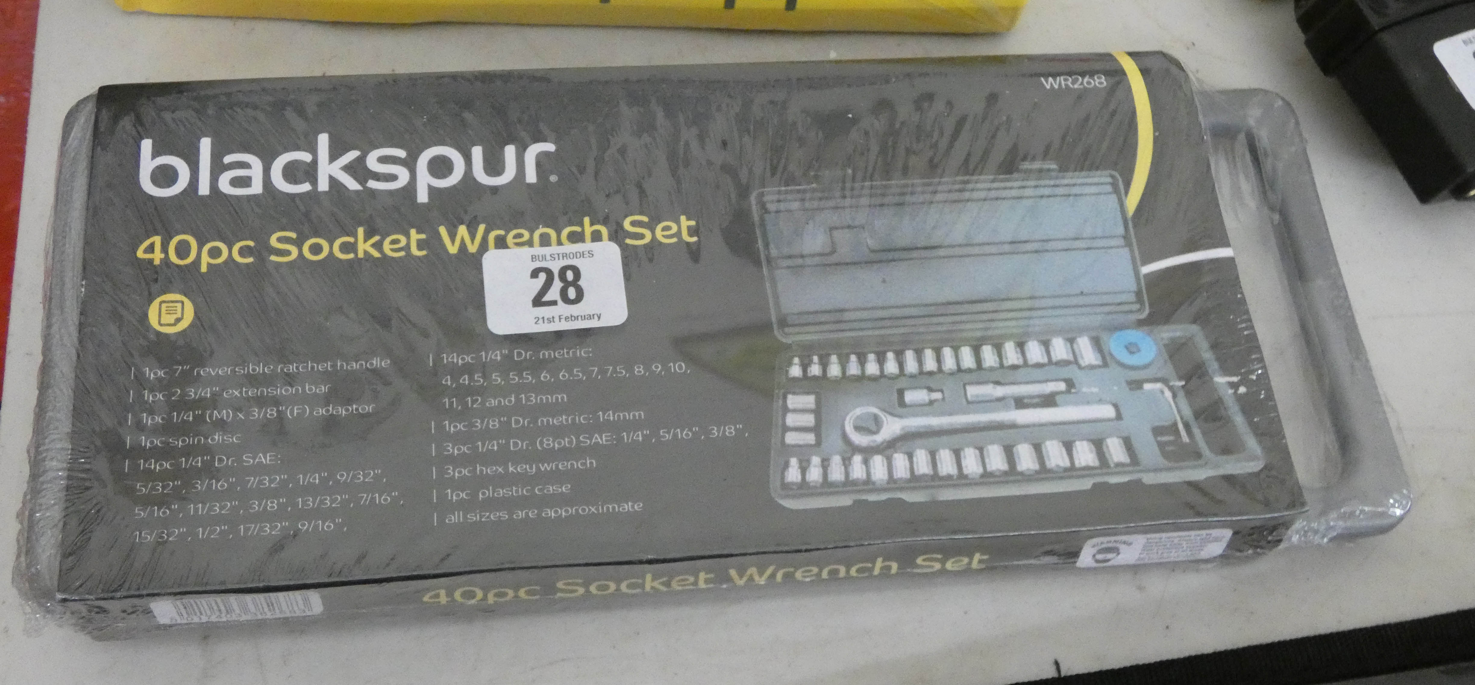 A new 40 piece socket wrench set