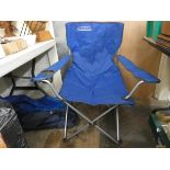 three fold up camping or fishing chairs