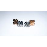 Two pairs of Patek Philippe design Calatrava Cross Cufflinks