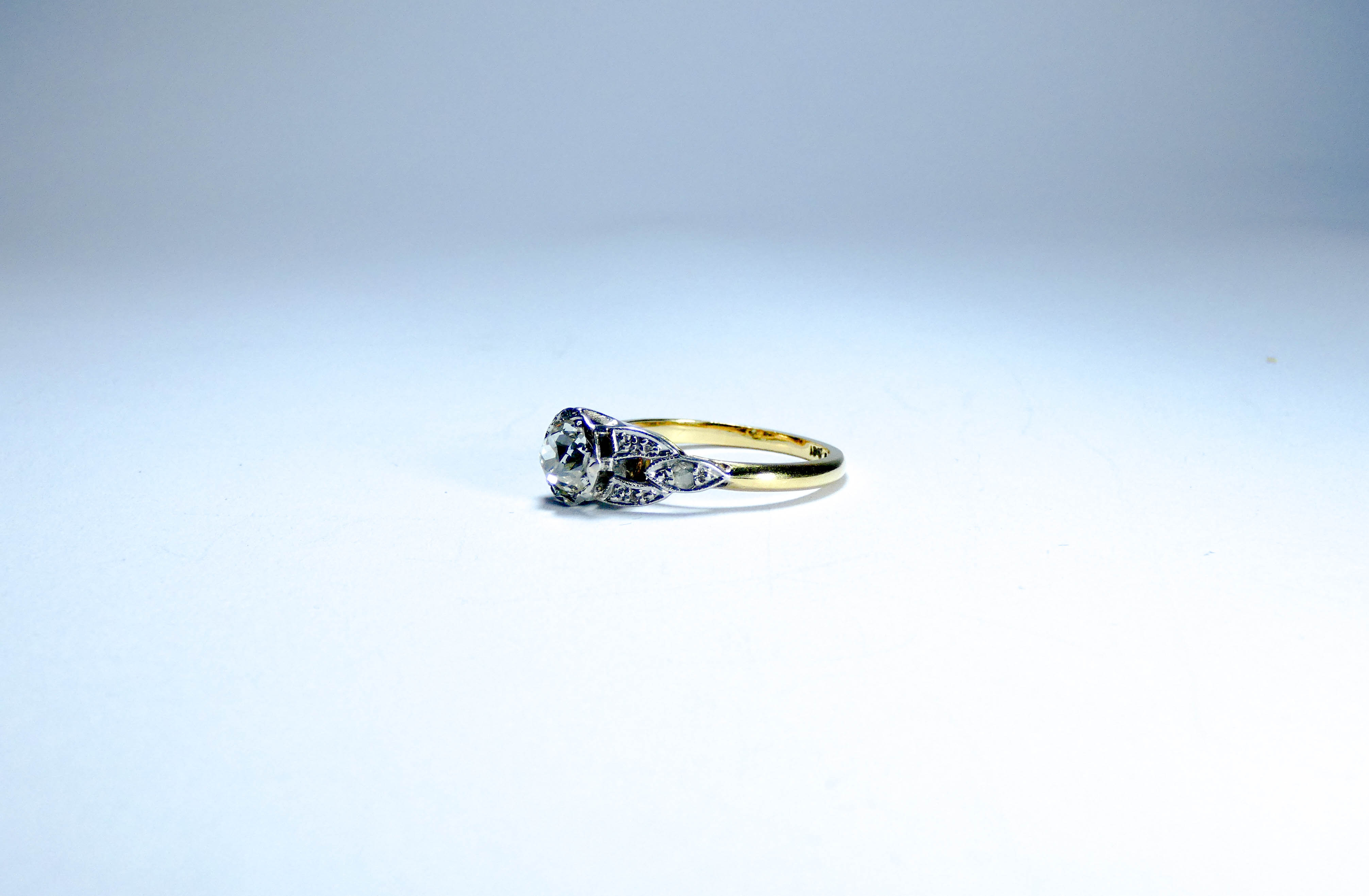 1920's / 30's diamond engagement ring, - Image 2 of 2