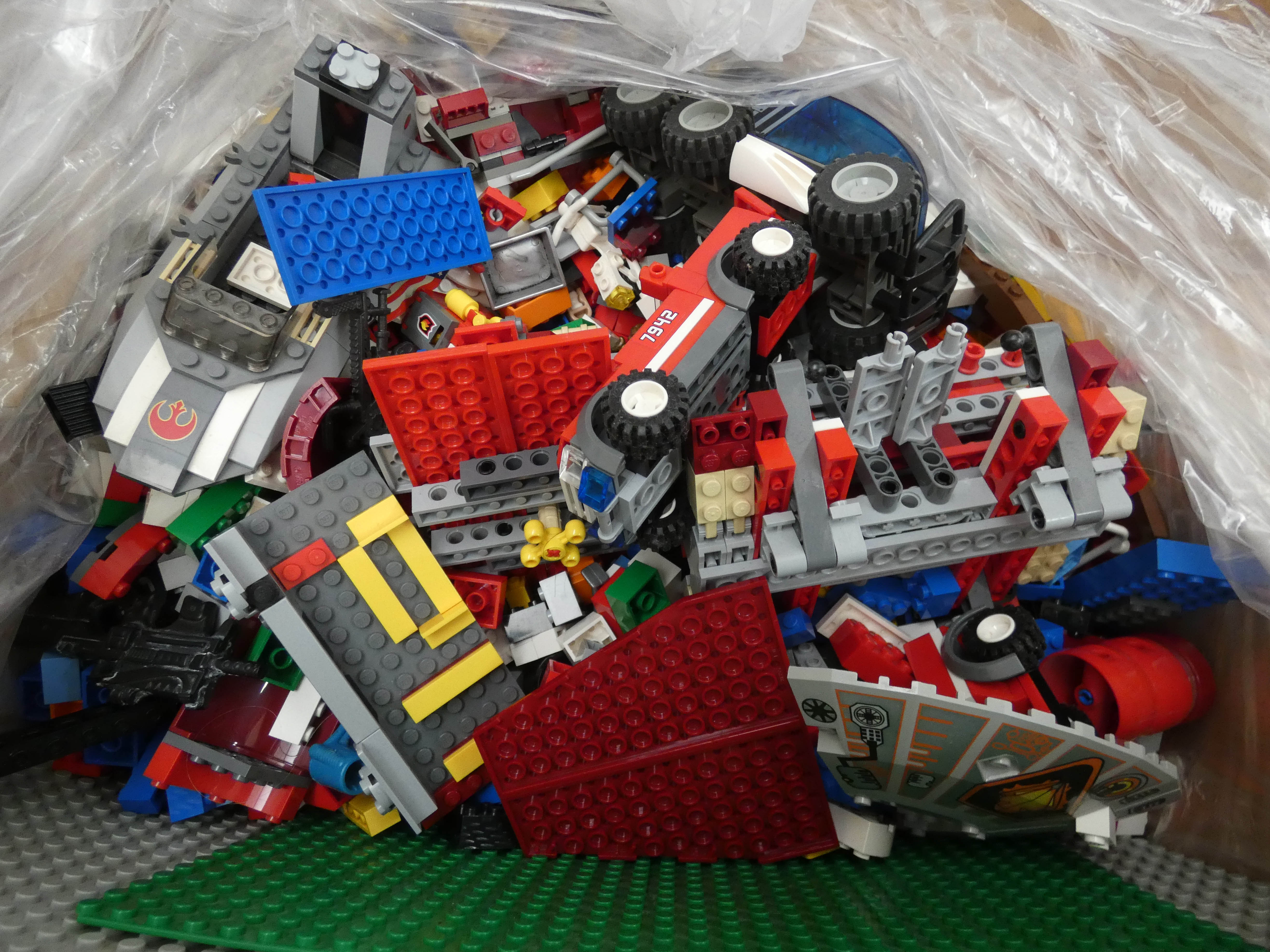 A large box of Lego