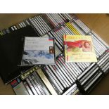 Three very large boxes of mostly unopened and unused CDs,