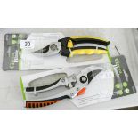 A new aluminium secateurs and new aluminium pruner secateurs