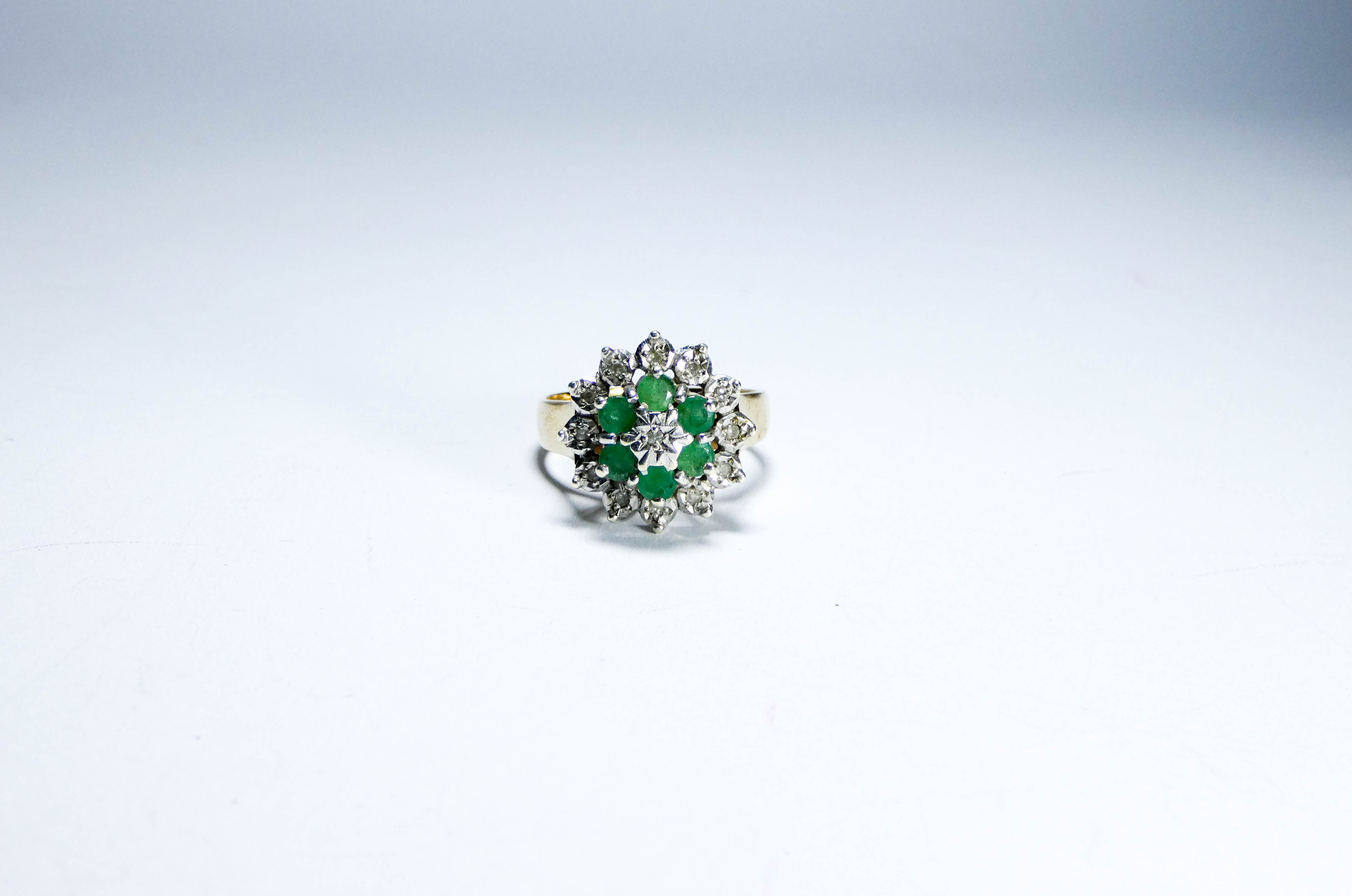 Two 9ct gold ladies dress rings one set with emeralds the other with rubies, - Image 4 of 5