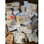 A box containing many thousands of stamps to include postal history, mint stamps, first day covers,