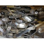 A large quantity of assorted cutlery
