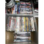 Two small boxes of DVD's