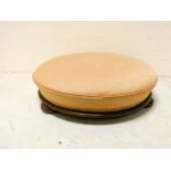 A Victorian mahogany upholstered circular footstool
