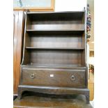 A Stag Minstrel mahogany open bookcase with one large drawer under 2'6 wide