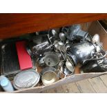 A large quantity of mixed silver plated items