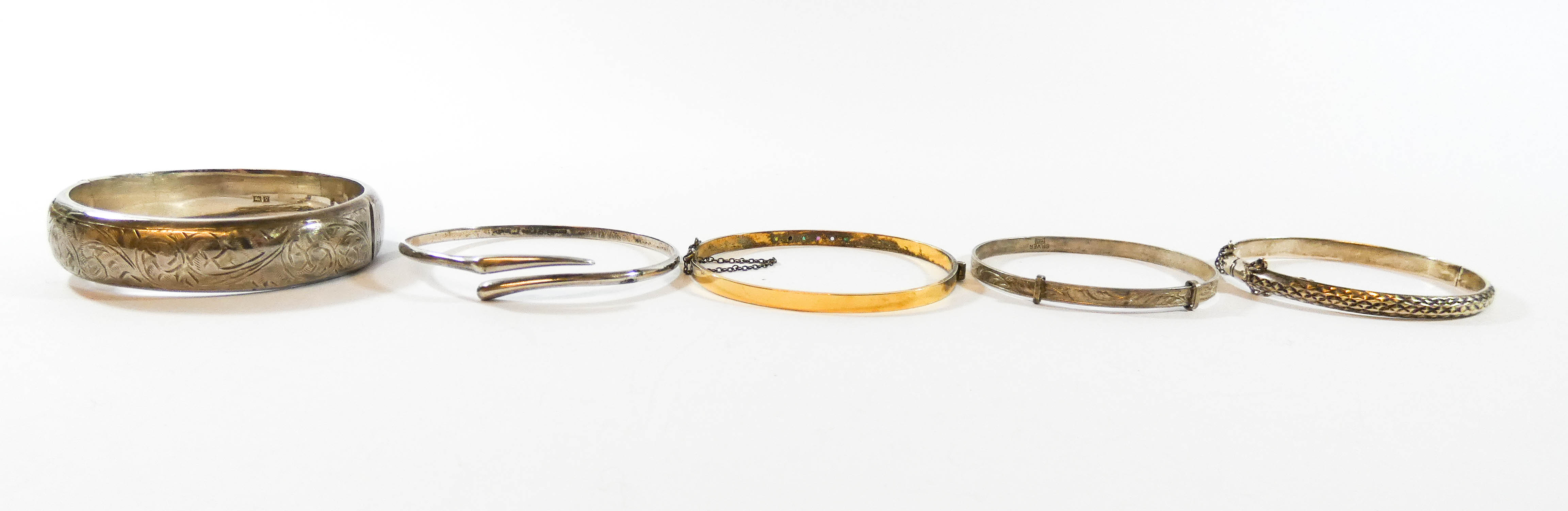 A collection of ten silver bangles and bracelets, - Image 4 of 4