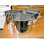 Three large oval silver plated Alfred Gratien champagne ice buckets