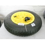 A new wheelbarrow wheel with two spaces