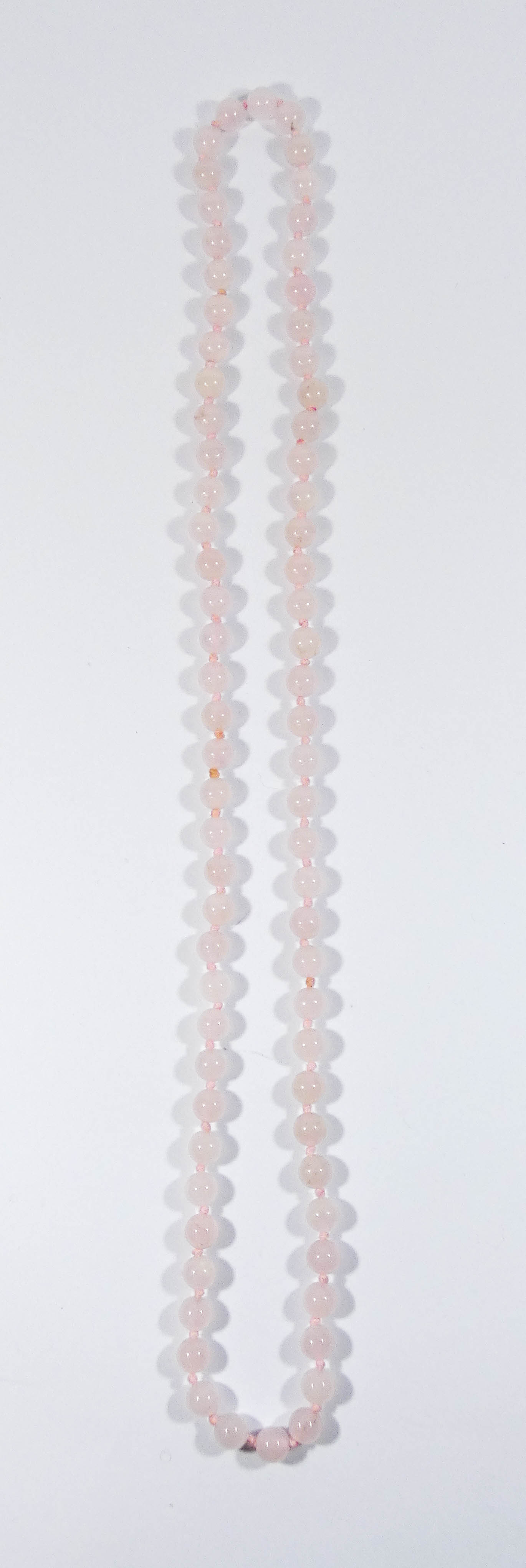 Row of rose quartz beads and a row of hematite and freshwater pearl beads - Image 3 of 3