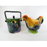 A rooster novelty Art Deco teapot, registration number 810175,