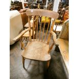 A stick back Windsor elbow chair