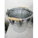 A new 15ltr galvanized bucket,