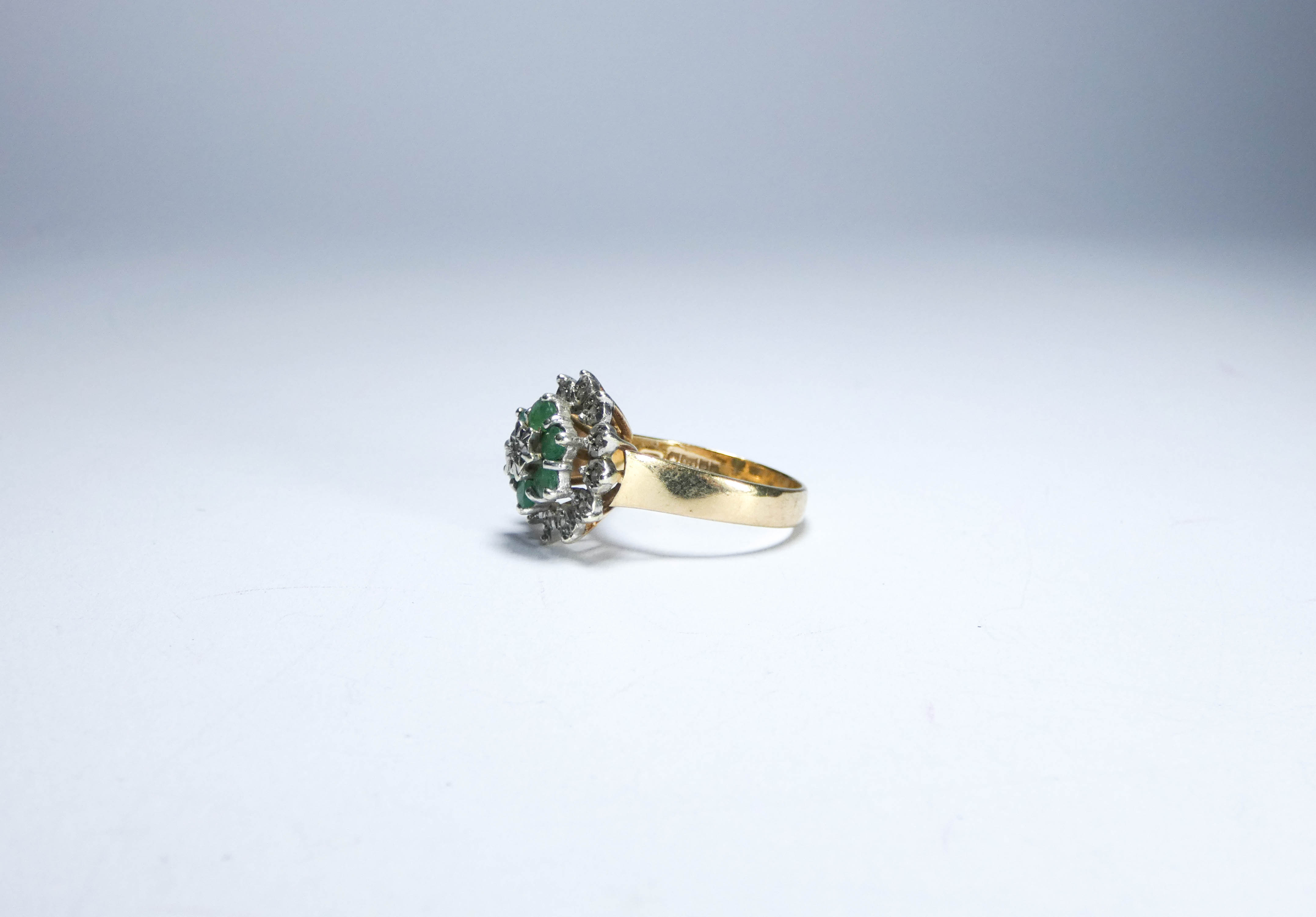 Two 9ct gold ladies dress rings one set with emeralds the other with rubies, - Image 5 of 5