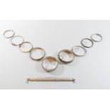 A collection of ten silver bangles and bracelets,