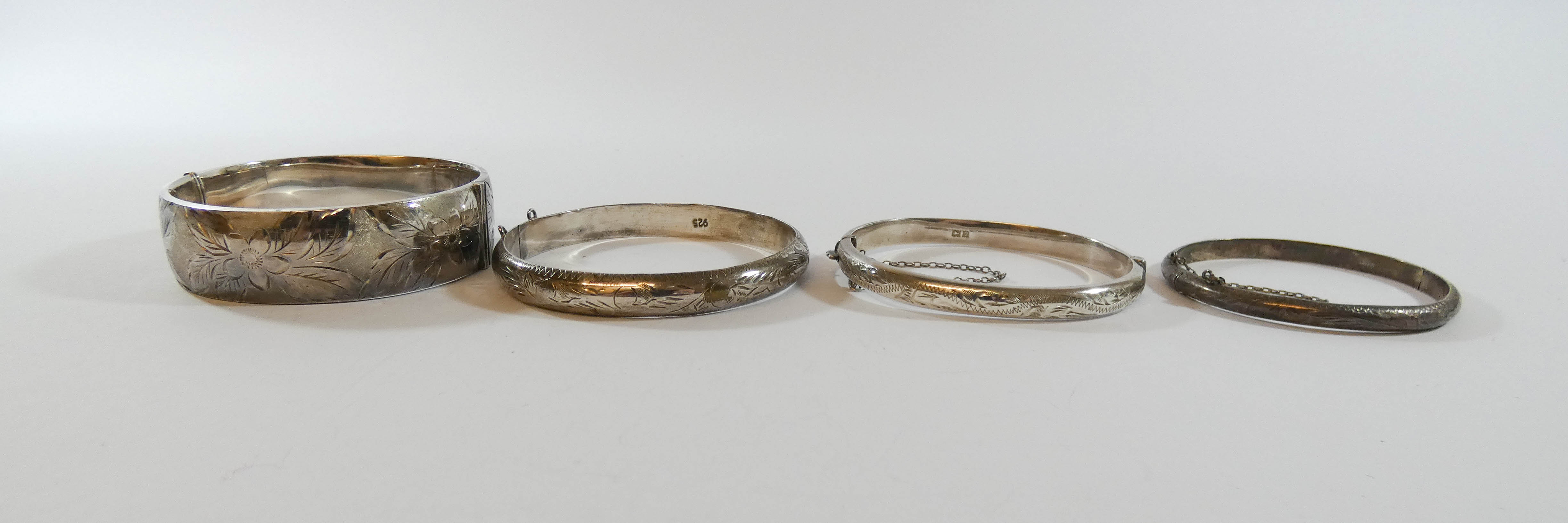 A collection of ten silver bangles and bracelets, - Image 3 of 4