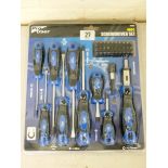 A new 40 piece screw driver set