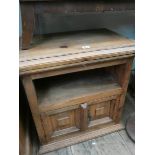 A small heavy pine table top cupboard Size is approximately: 24” wide 24” high