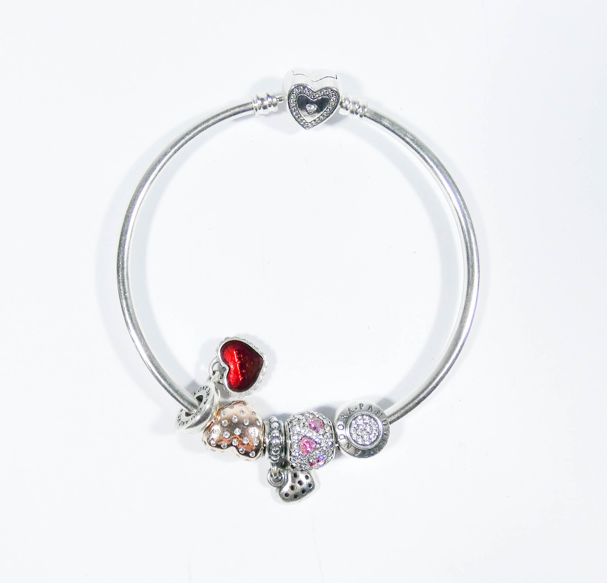 A collection of Pandora jewellery to include a floating locket necklace with four charms, - Image 4 of 6