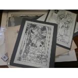 A collection of black and white illustrations my Margaret E Webb, Dora Curtis,