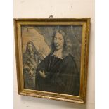 A gilt framed print of 17th Century statesman John DeWit and Cornelius DeWit,