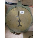 A Salter 200 lbs scales with brass face