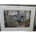 Dorothea Hyde limited edition signed print of Badgers 501/950 together with another of snow