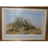 A signed limited edition David Sheppard print Cheetah number 70/350, signed in pencil,