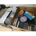 Two large boxes of Playstation 2 games, PSP games, Now I am Reading educational games,