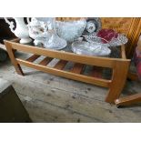 Two tier GPlan teak coffee table with glass top