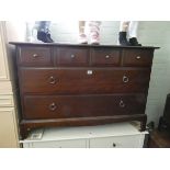 A Stag Minstrel mahogany chest fitted two long and four small drawers,