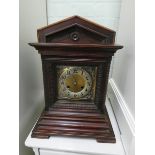 Edwardian striking bracket clock in walnut case