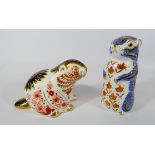 Two Royal Crown Derby paperweights,