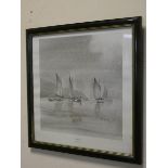 Five mid 20th Century photographs of racing sailing yachts of Beken and Sons Cowes