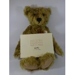 Steiff 1907 replica Teddy Bear with hot water bottle 50cms tall with box and certificate