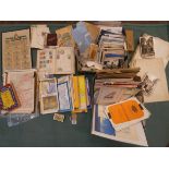 A very large collection of ephemera and paperwork to include maps, post cards, postal history,