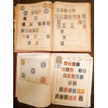 Two albums of British, Commonwealth and world stamps many pre 1900 including US,