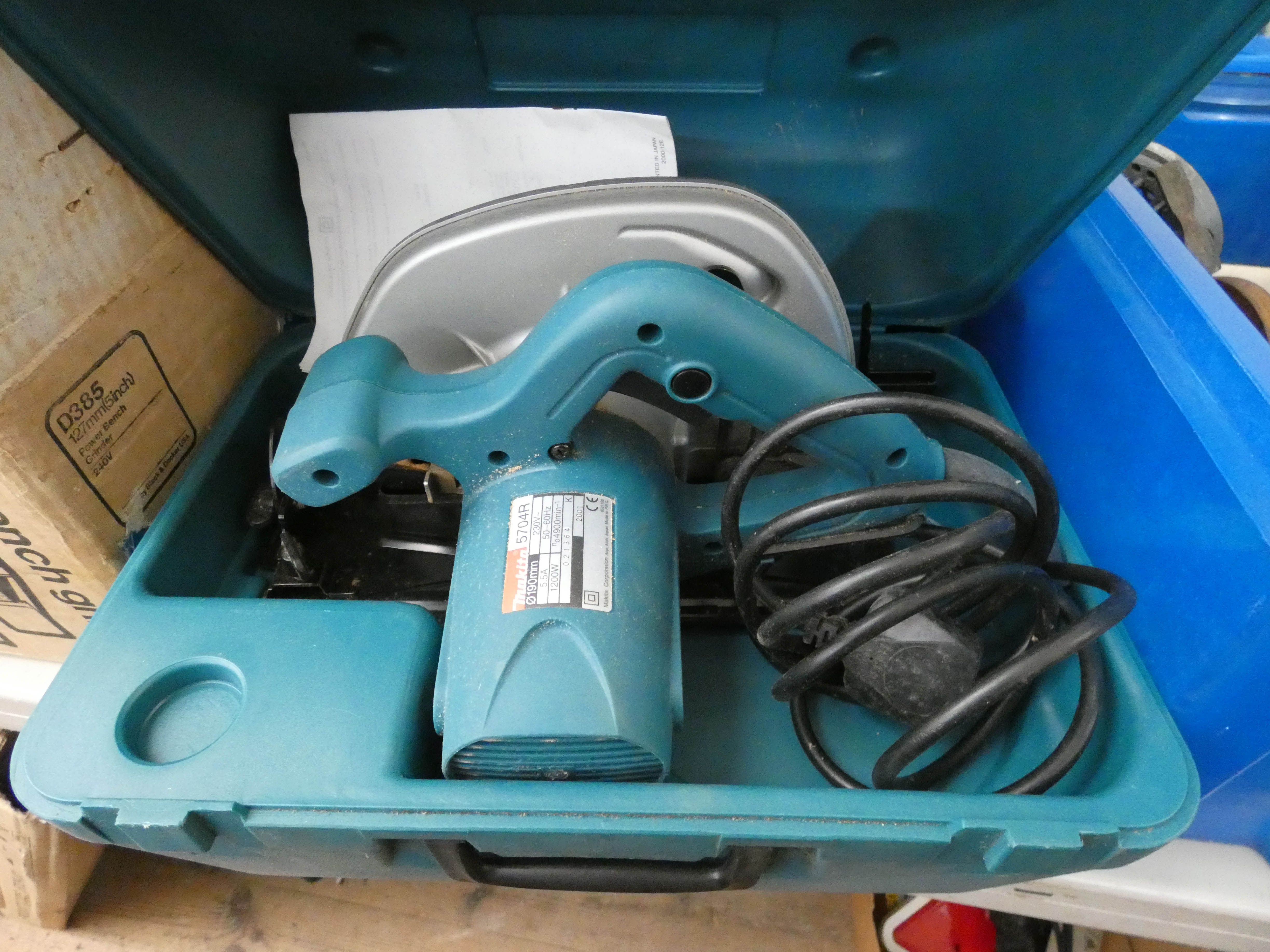 A Makita circular saw in carrying case