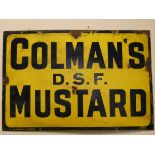 An enamel Colman's Mustard advertising sign