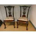 A set of six Chippendale style mahogany dining room chairs to match the previous set