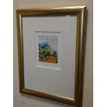 A signed limited edition Rolf Harris print of a landscape scene, Eden Project,